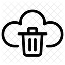 Delete Data Trash Bin Cloud Symbol