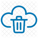 Delete Data Trash Bin Cloud Symbol