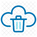 Delete Data Trash Bin Cloud Symbol