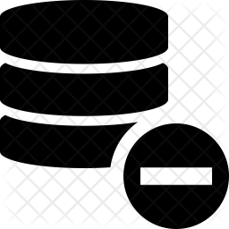 Delete Database Icon - Download in Glyph Style