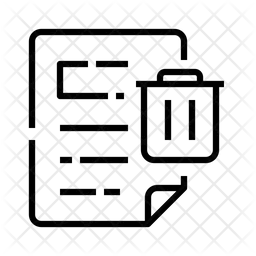 Delete Document  Icon