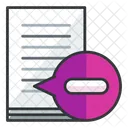 Delete Document File Icon
