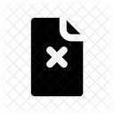 Delete Document Interface Web Icon