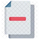 Delete Document Minus Note Icon