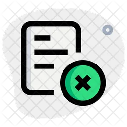 Delete Document  Icon