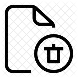Delete Document  Icon