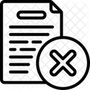 Delete Document  Icon