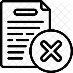 Delete Document  Icon