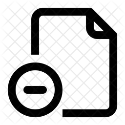 Delete Document  Icon