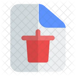 Delete document Icon - Download in Flat Style