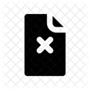 Delete Document Interface Web Icon