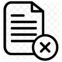Delete Document Delete File Cross Document Icon