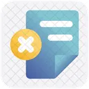 Delete Document  Icon