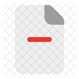 Delete Document  Icon