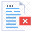 Delete Document  Icon