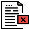 Delete Document  Icon