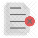 Delete File Delete Error Icon