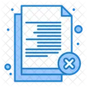 Delete File Reject Document Reject Paper Icon