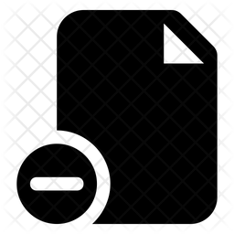 Delete File Icon - Download in Glyph Style