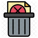 Delete File Trash Can Eliminate Trash Document File Icon