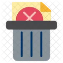 Delete File Trash Can Eliminate Trash Document File Icon
