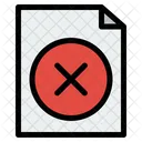 Delete Document File Icon