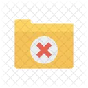 Folder Delete Cross Icon