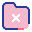 Delete Folder Delete Cancel Icon