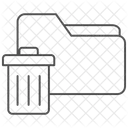 Delete Folder Thinline Icon Icon