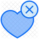 Delete Heart  Icon