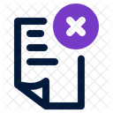 Delete File Document Icon