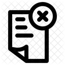 Delete File Document Icon