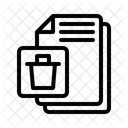 Delete File Document Icon