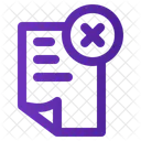 Delete File Document Icon