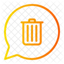 Delete Message Chat Bubble Trash Bin Icon