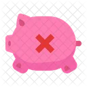 Delete Piggy Bank  Icon