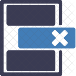 Delete Row Icon - Download in Dualtone Style