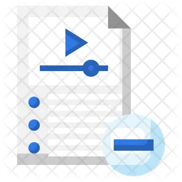 Delete Video File  Icon