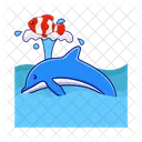 Oceano Delfines Mar Icon