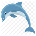 Delfin Caricatura Saltando Delfin Saltando Icono