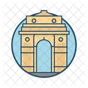 Delhi Gate Indien Beruhmtes Gebaude Wahrzeichen Icon