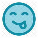 Delicioso Sonriente Emoticono Icono