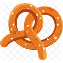 Pretzel Salgado Lanche Ícone