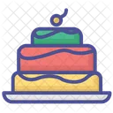 Deliciosos ícones de bolo de Natal  Ícone