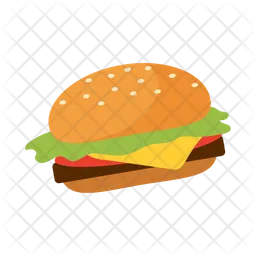 Delicious hamburger  Icon