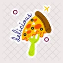 Delicious Pizza Cheese Pizza Pizza Slice Icon