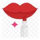 Lapiz Labial Labios Brillante Icono