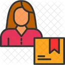 Deliver Delivery Woman Icon