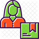 Deliver Delivery Woman Icon