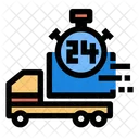 Hour Delivery Shipping Truck Truck Icon